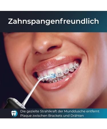 Klam Mouth Shower Water Flosser - Wireless Dental Cleaner with 2 Attachments 250ml Tank 4 Programs Effective Oral Hygiene - Buy Internationally - Buy Online on GoSupps.com