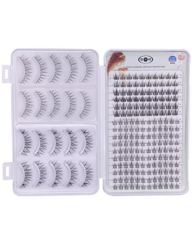 Large Capacity Lash Book Lazy Trilogy/Sunflower/20D Premade Fans/Striped Ultrafine Stem Segmented False Lash Natural DIY Lash Extension for Beginners (Style 1 Trilogy+Sunflower+W-7+A05)