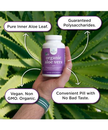 nbpure Organic Aloe Vera, Restore Gut Balance, Immunity Support and Digestive Wellness 30, Vegan Capsules - Buy Online on GoSupps.com