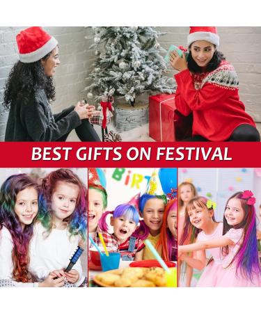 8Pcs Temporary Hair Chalk Dye Set - Portable Bright Colors for Birthday, Cosplay, Makeup Party - Washable and Safe for Teens - Buy Online on GoSupps.com