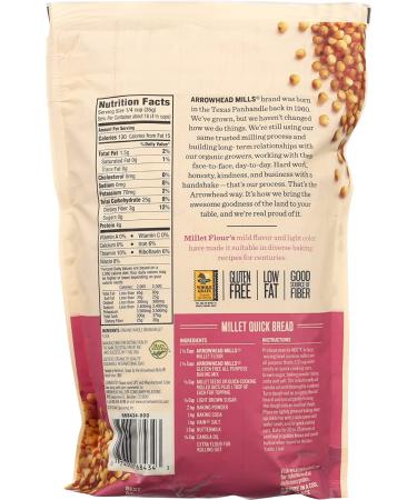 Organic Millet Flour - Arrowhead Mills, 23 oz (Pack of 1) - Gluten-Free & Nutritious - Buy Online on GoSupps.com