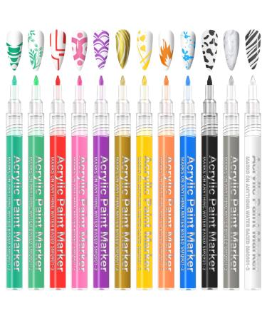 12 colors nail polish pencil set nail future pencil DIY line nail art graffiti nail tip nail art beauty manicure tools - Buy Online on GoSupps.com