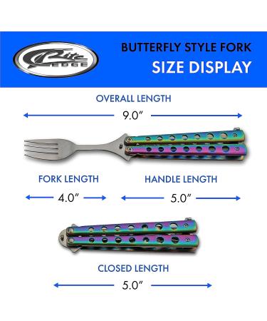SZCO Supplies 9 Rainbow Finished Butterfly-Open Camping Fork - 211520-RB - Buy Online on GoSupps.com