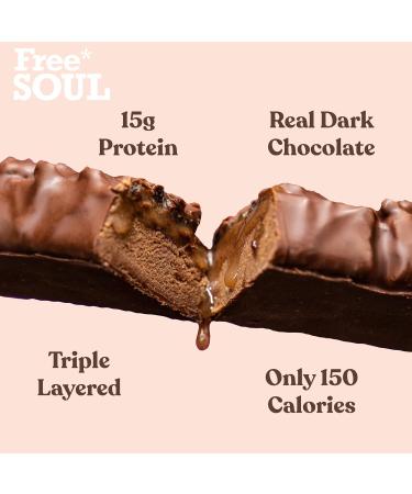 Free Soul Vegan Protein Bar | Plant Based Chocolate | High Protein Dairy Free | Low Sugar Low Carb | Sucralose Free Palm Oil Free | 12 Count Variety Box - Buy Online on GoSupps.com