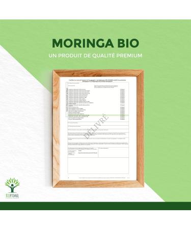 100% Feuille de Moringa Oleifera Bio - Bioptimal - En Poudre - Antioxydant Immunit Anti-Fatigue Cheveux - Vitamine A C E - Origine Kenya - Conditionn en France - Certifi Ecocert - 100 g 100 g (Lot de 1) - Buy Online on GoSupps.com