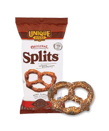Unique Snacks Original "Splits" Pretzels, Delicious Homestyle Baked, Certified OU Kosher and Non-GMO, No Artificial Flavor, 11 Oz Bags (Pack of 6)