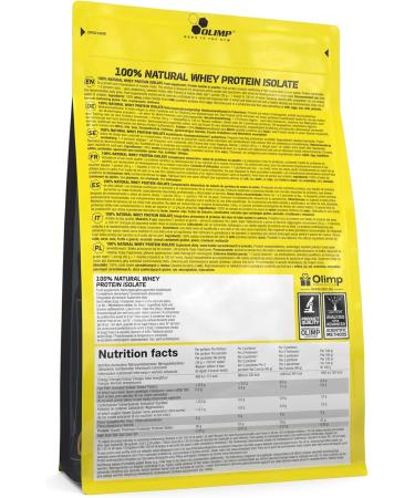 Olimp Sport Nutrition 100% Natural Whey Protein Isolate 600g - Unflavoured High-Quality Protein for Muscle Gain | International Shipping Available - Buy Online on GoSupps.com