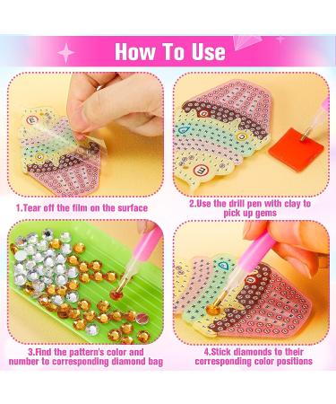 MTLEE 10 Sets 5D Diamond Painting Keychain Kits for Kids - DIY Arts and Crafts Stickers Kit for Girls Ages 6 - Sweets Theme - Buy Online on GoSupps.com