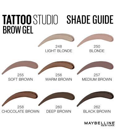 Maybelline TattooStudio Waterproof Eyebrow Gel Makeup - Medium Brown | 0.23 Fl Oz (1 Count) - Buy Online on GoSupps.com