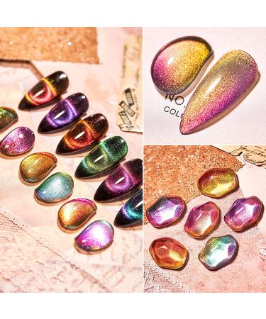 FOCEN Moonstone Cat Eye Gel Set - 6 Starry Sky Colors with Magic Effect | Soak Off 9D Manicure Kit with Magnet Stick for Nail Art - Perfect Gift - Buy Online on GoSupps.com