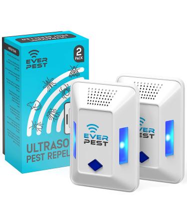 Ultrasonic Pest Repeller Plug in - Electronic Insect Electrical Control Defender 2 Pack - Roach Bed Bug Mouse Rodent Mosquito Killer - Indoor Reject Repellent - for Cockroach Ant Spider Scorpion