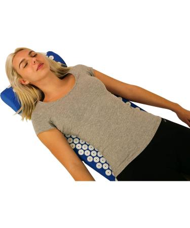 Buy Ergotopia Acupressure Mat & Pillow Set - Relaxation & Improved Blood Circulation | 68x42 cm Blue Massage Mat for Home Use - Buy Online on GoSupps.com