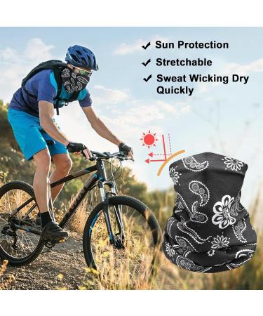 Awumbuk Neckuch 6-Piece Unisex Seamless Bandanas - Windproof Loop Scarf & Neck Warmer for Outdoor Work Cycling & Running - Buy Online on GoSupps.com