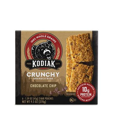 Kodiak Cakes Crunchy Granola Bar Variety Pack - Peanut Butter and Chocolate Chip - High Protein Snack - 100% Whole Grain - 24 Pouches - Buy Online on GoSupps.com