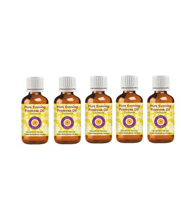 Deve Herbes Deve Herbes Oenothera biennis Pure Evening Primrose Oil - Natural Therapeutic Grade Cold Pressed (Pack of Five) 100 ml x 5 (16.9 oz)