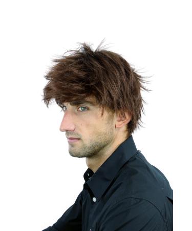 WIG ME UP Men's Short Wig - Wild Youthful Brown Reddish Brown Mix WL-2052A-4T33 - Ideal for Fashion & Everyday Wear - Buy Online on GoSupps.com