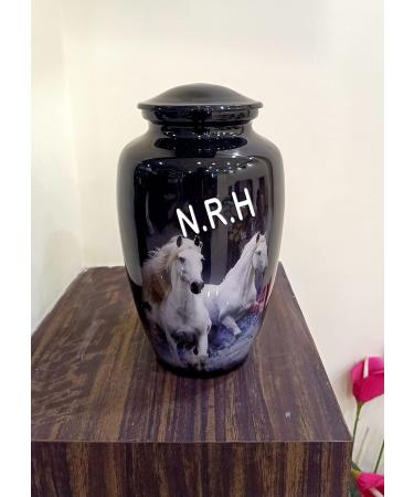 Eternal Horse Design Cremation Urn - Beautifully Handcrafted Adult Funeral Urn - Solid Metal Urn - Affordable Urn for Human Ashes - Buy Online on GoSupps.com
