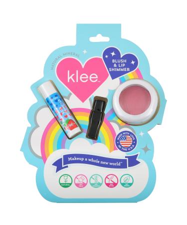 Luna Star Klee Blush and Lip Shimmer Makeup Kit. Gentle and Non-Toxic. Kid-Friendly. Made in USA. (Sweet Cherry Spark)