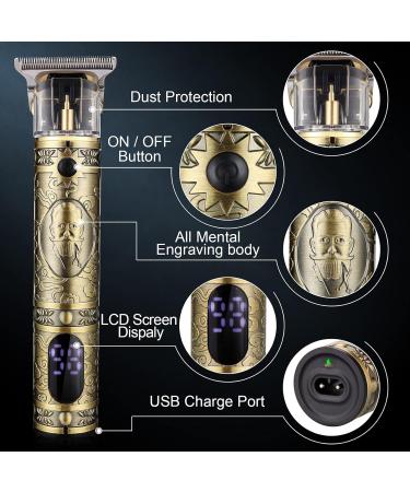 Professional Hair Trimmer for Men | Cordless T Blade Beard Trimmer | Barbers Grooming Tool with LED Display - Buy Online on GoSupps.com