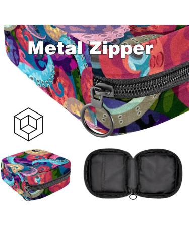 Colorful Octopus Women's Napkin Storage Bag | Portable Menstrual Cup & Bandages for Girls & Women | Ideal for First Period & Teenagers - Buy Online on GoSupps.com
