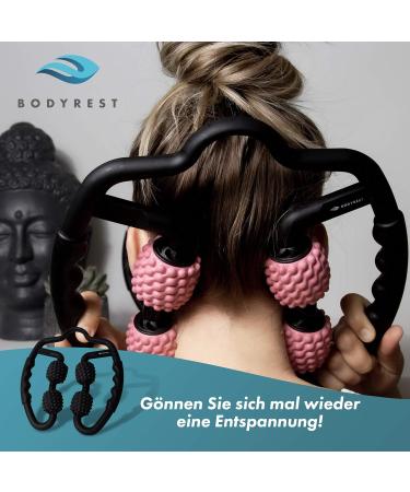 Bodyrest Muscle Massage Roller - Fascia Roller for Anti-Cellulite & Relaxation | Light Blue Self-Massage for Neck Shoulders Thighs & Legs - International Shipping - Buy Online on GoSupps.com