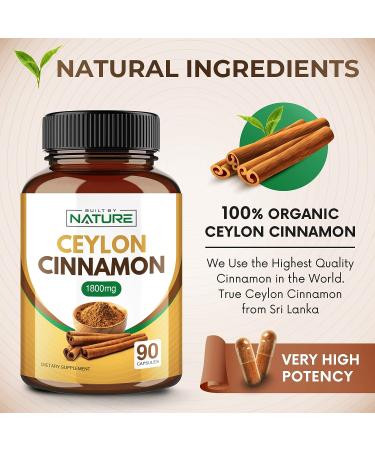 Built by Nature Organic Ceylon Cinnamon Supplement - 90 Capsules | Natural Antioxidant - Buy Online on GoSupps.com