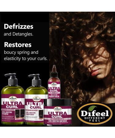 Difeel Ultra Curl Hair Care Set - Enhance Curls with Shampoo Conditioner Mask & Oil - 100% Satisfaction Guaranteed | Shop Now - Buy Online on GoSupps.com