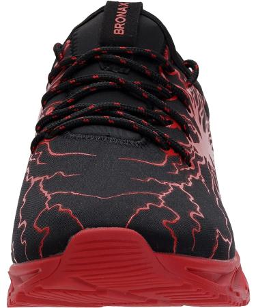 BRONAX Men's Tennis Shoes - Comfy Running & Fitness Sneakers in Black/Red (Size 11) - Buy Online on GoSupps.com