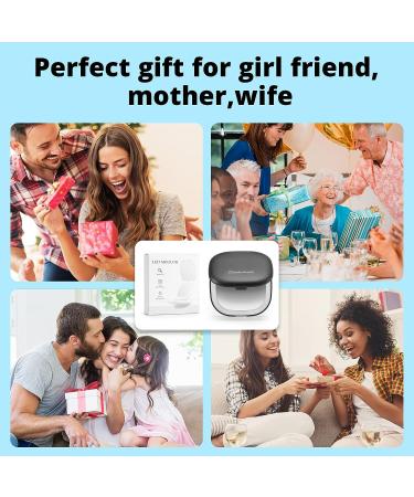 Omobolanle LED Vanity Mirror 10X Magnifying Compact Portable Travel Makeup Mirror with Lights - Ideal Gift for Girlfriend, Mother, Daughter (Black) - Buy Online on GoSupps.com