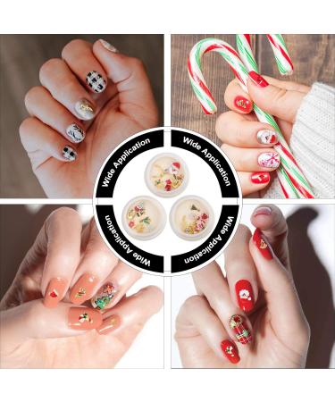 3 Boxes Nail Art Accessories Christmas Nail Decorations Creative Nail Decorations Nail Diamond Rhinestones for Nails Holiday Metal Nail Sticker Nail Gems and Charms Manicure Tools - Buy Online on GoSupps.com