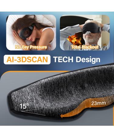Heated Eye Mask Graphene | Cordless Warm Eye Compress | 3 in 1 Sleep Mask & Cooling Gel Strip for Dry Eyes Relaxation Meditation | Travel-Friendly for Men & Women - Buy Online on GoSupps.com