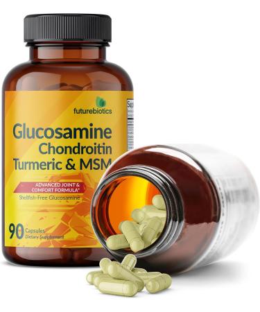 Futurebiotics Glucosamine Chondroitin Turmeric & MSM Advanced Joint Formula Supports Healthy Joints & Mobility - Non-GMO 90 Capsules 90 Count (Pack of 1) - Buy Online on GoSupps.com