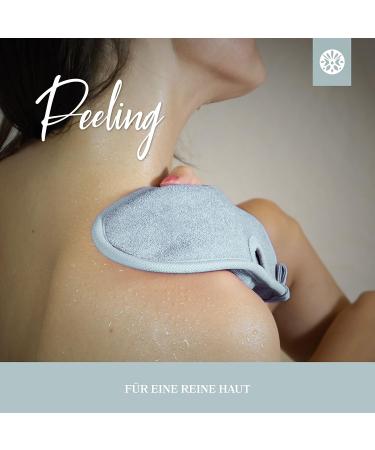 Shop Lowell 2-Piece Exfoliating Peeling Glove Set for Body & Face - Hammam Glove Bonus Peeling Guide & Suction Cups - Gray - Buy Online on GoSupps.com