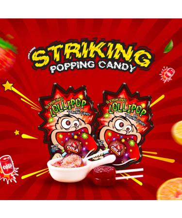 Striking Lollipop with Popping Candy Cola Flavour 13.8g (Pack of 6) - Buy Online on GoSupps.com