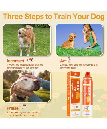 Spray Corrector for Dogs 80ml. 6 Pack Spray Corrector Dog Trainer Stops Barking Jumping Up Place Avoidance Aggression Dog Fighting and Food Stealing. Easy Safe Humane and Efficient Orange-6pk - Buy Online on GoSupps.com