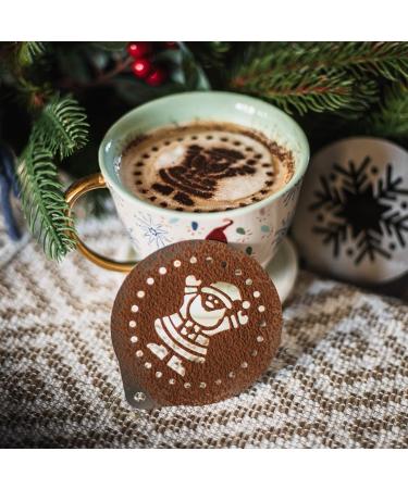 TRIXES Set of 3 Christmas Items Stencil Coffee Kit Santa Snowflake and Gingerbread - Buy Online on GoSupps.com