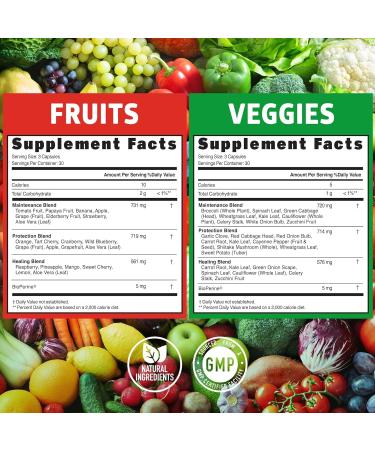 Number One Nutrition N1N Premium D-Mannose with Cranberry & Hibiscus 1350mg 120 Capsules and Super Fruits & Veggies Whole Food Supplement 180 Capsules 2 Pack Bundle - Buy Online on GoSupps.com