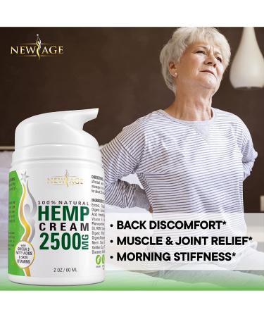 Hemp Cream by New Age - Natural Hemp Extract for Knee, Joint, and Lower Back Pain Relief - 2 Pack 2 Fl Oz - Made in USA - Buy Online on GoSupps.com
