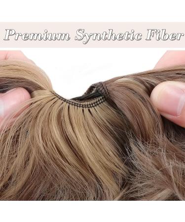 Thick Curly Hair Bun Extension | Synthetic Messy Updo Scrunchie | Light Auburn & Honey Blonde Hairpiece for Women and Girls - Buy Online on GoSupps.com