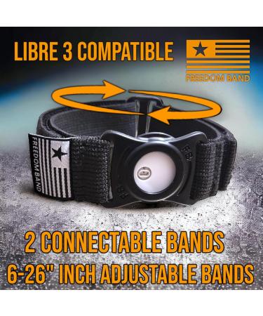 Buy 6-26 Inch Freedom Band for Freestyle Libre 3 | Transmitter Protection Sensor Cover | No More Adhesive Patch Tapes | Arm & Leg Band (Black - Buy Online on GoSupps.com