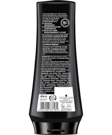 GLISS Ultimate Repair Rinse 200 ml | Keratin Repair for Extremely Damaged Hair | Easy Combability - Buy Online on GoSupps.com