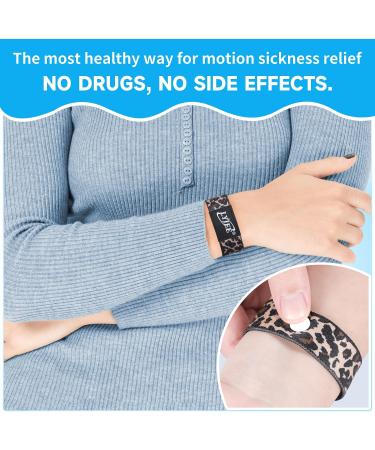 LYJEE Sea Sickness Wristbands - Motion Sickness Relief for Adults & Kids | Acupressure Anti-Nausea Bands for Pregnancy & Cruises - Large Size - Buy Online on GoSupps.com