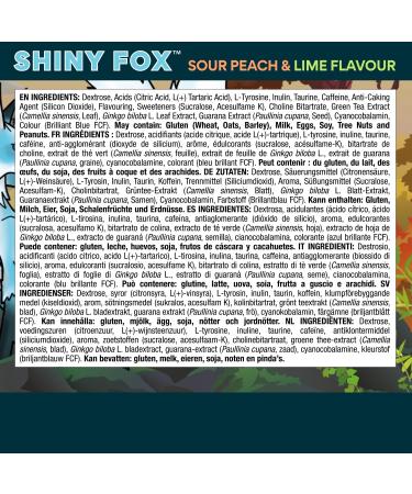 LevlUp Shiny Fox Gaming Booster Energy Focus and Concentration Drink Powder for Gamers with Taurine Caffeine L-Tyrosine and Vitamin B12 Peach and Lime Flavour 320 g 40 Servings - Buy Online on GoSupps.com
