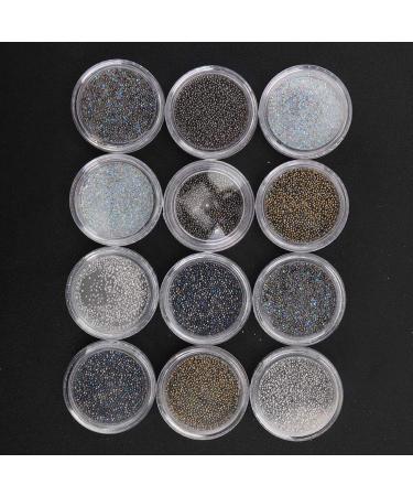 12 Grid DIY Nail Beads Plastic Nail Glitter Rhinestones Nail Art Decoration Manicure Tool Accessory DIY Nail Tip Ornament Beauty Nail Art 3D Decorations - Buy Online on GoSupps.com