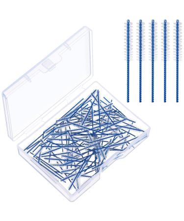 Cowwell Interdental Brush Teeth Soft Dental Picks Tooth Floss Interdental Brush Betweens Interdental Brush Refills White Refills for Tooth Cleaning(Moderate,60 Pieces)