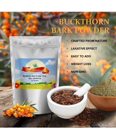 Best Botanicals Buckthorn Bark Powder 16 oz. 16 Ounce (Pack of 1) - Buy Online on GoSupps.com