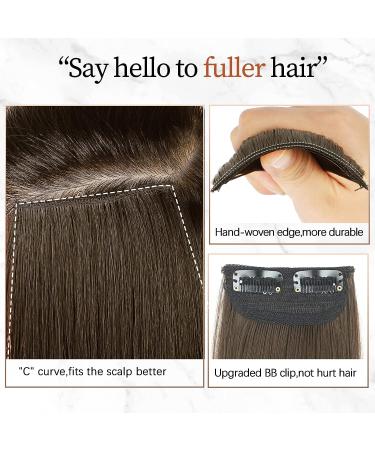 LNERATO 4 PCS Hair Toppers for Women Synthetic Clips in Hair Topper Invisible Clips in Hair Extension with Thinning Hair Adding Hair Volume Hairpieces for Daily Use(Double 4 inch and Double 8 inch Black Brown) 6 - Buy Online on GoSupps.com