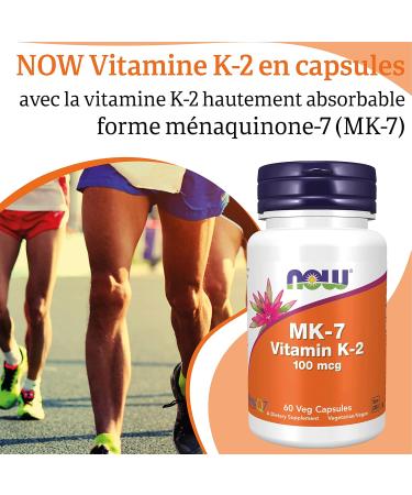 Now Foods Vitamin K2 MK-7 100mcg All-Trans 60 Vegan Capsules Lab Tested Gluten Free Soy Free Non-GMO - Buy Online on GoSupps.com