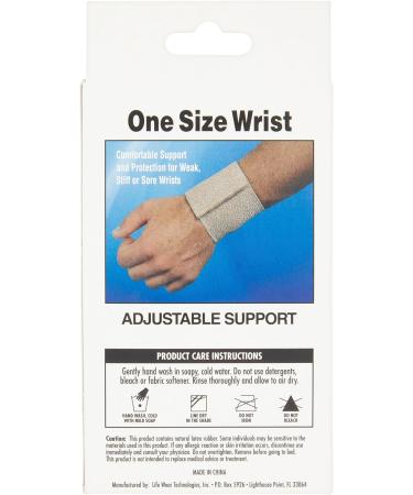 Flex Aid Wrist Support Wrap - Elastic Brace for Carpal Tunnel, Arthritis, Tendonitis - Ideal for Exercise, Weight Lifting, Calisthenics - One Size Fits All - Buy Online on GoSupps.com