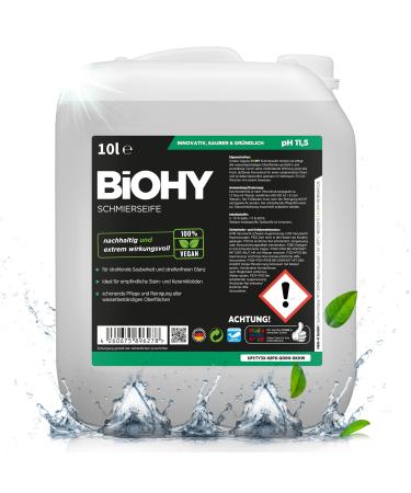 Biohy lubrication soap (10 liters of canister) |Organic floor cleaner has an effective effect against dirt |Fasting liquid & extra strong |Floor care against aphids |Productive concentrate 10 l (1 Pack)